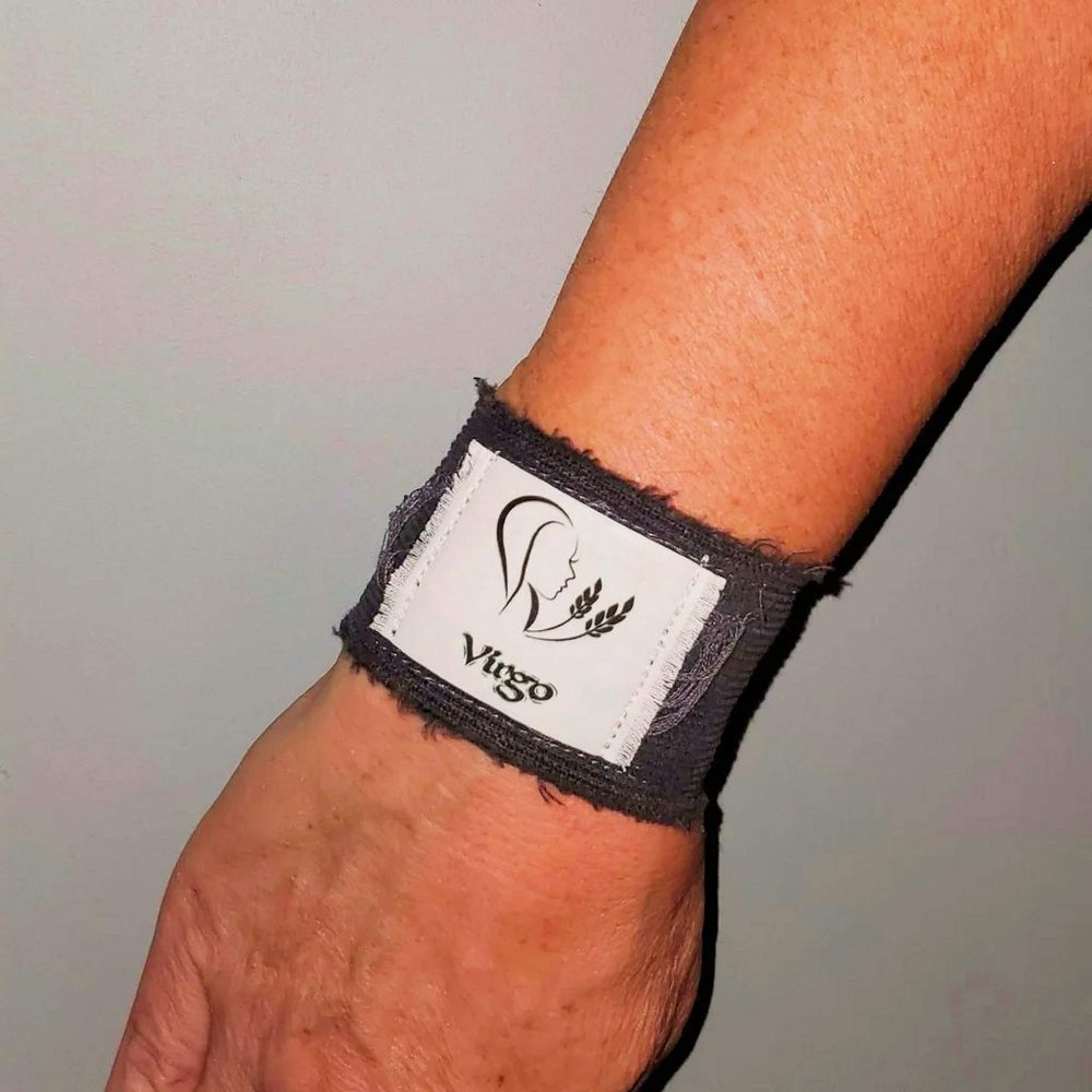 Gray Zodiac Virgo Bracelet Cuff Gift For Women Astrological Sign Maiden Graphic - Picture 6 of 6